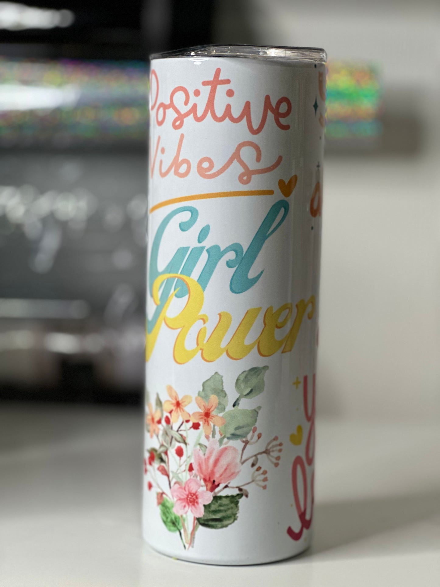 Inspiring handled tumbler