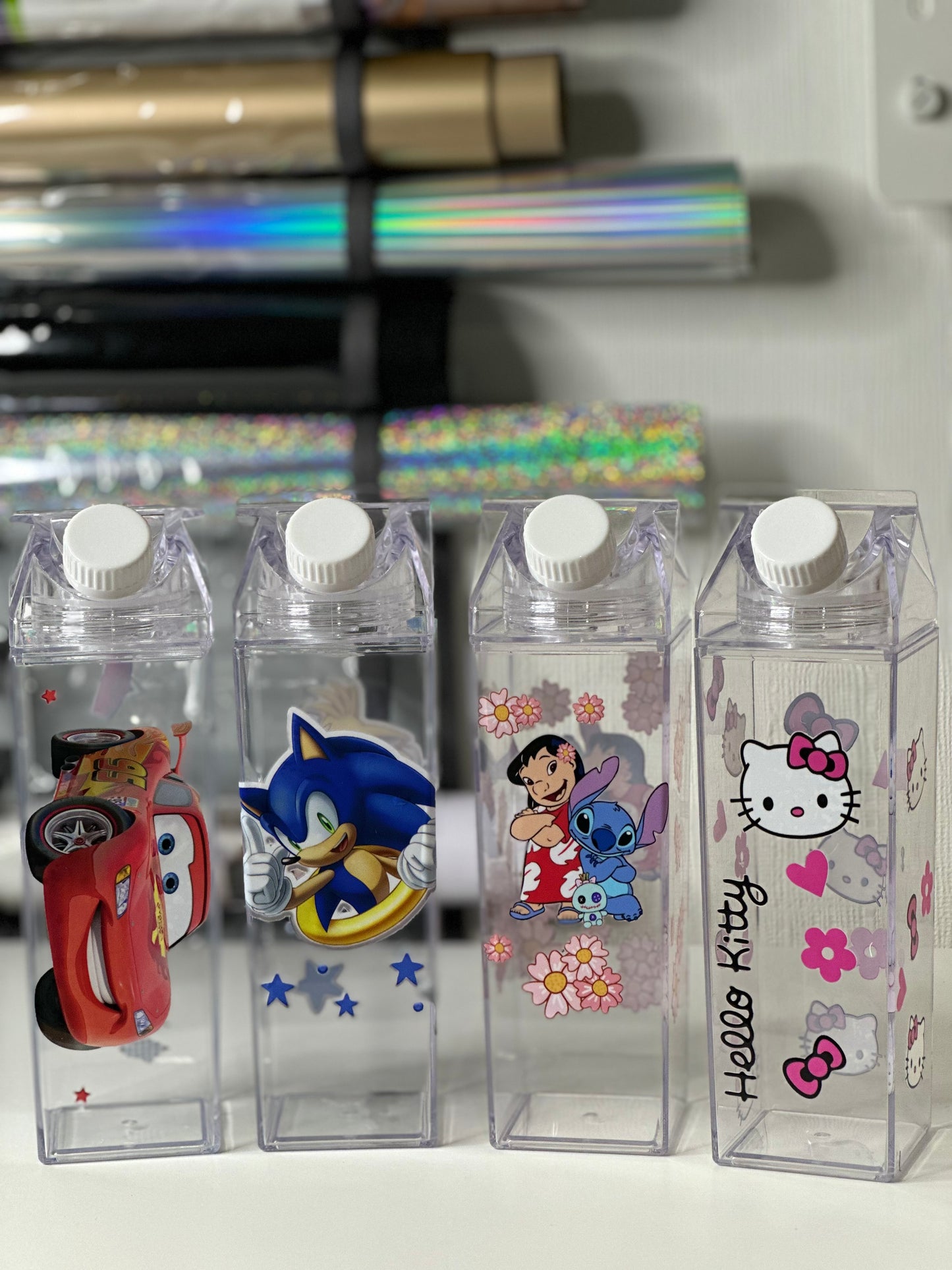 Animated milk bottle