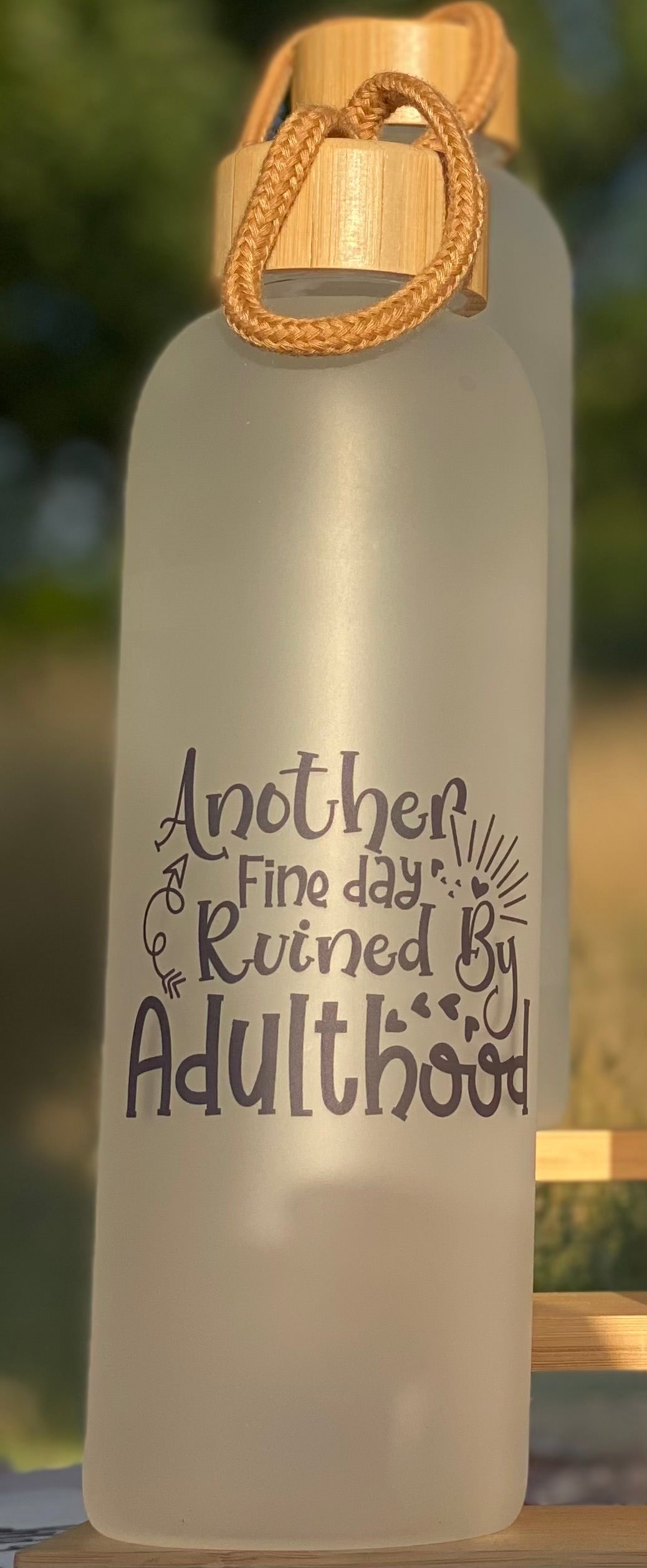 Funny frosted water bottles