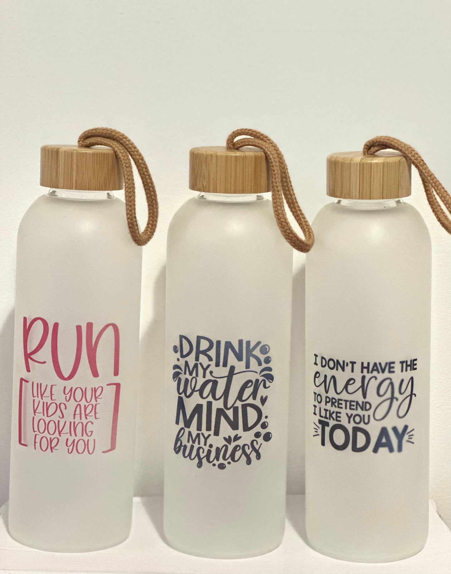 Funny frosted water bottles