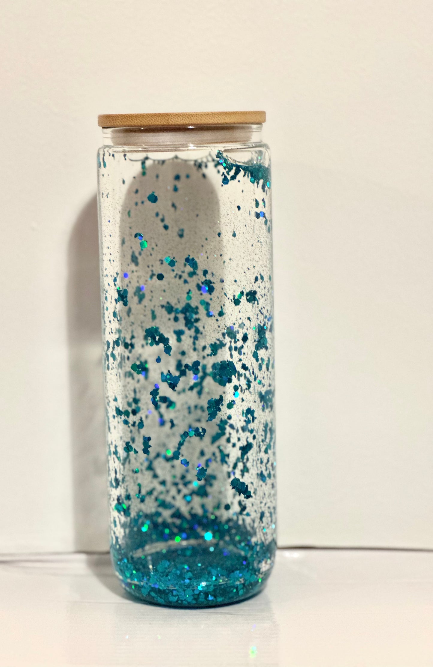 Snow-globe glitter jars